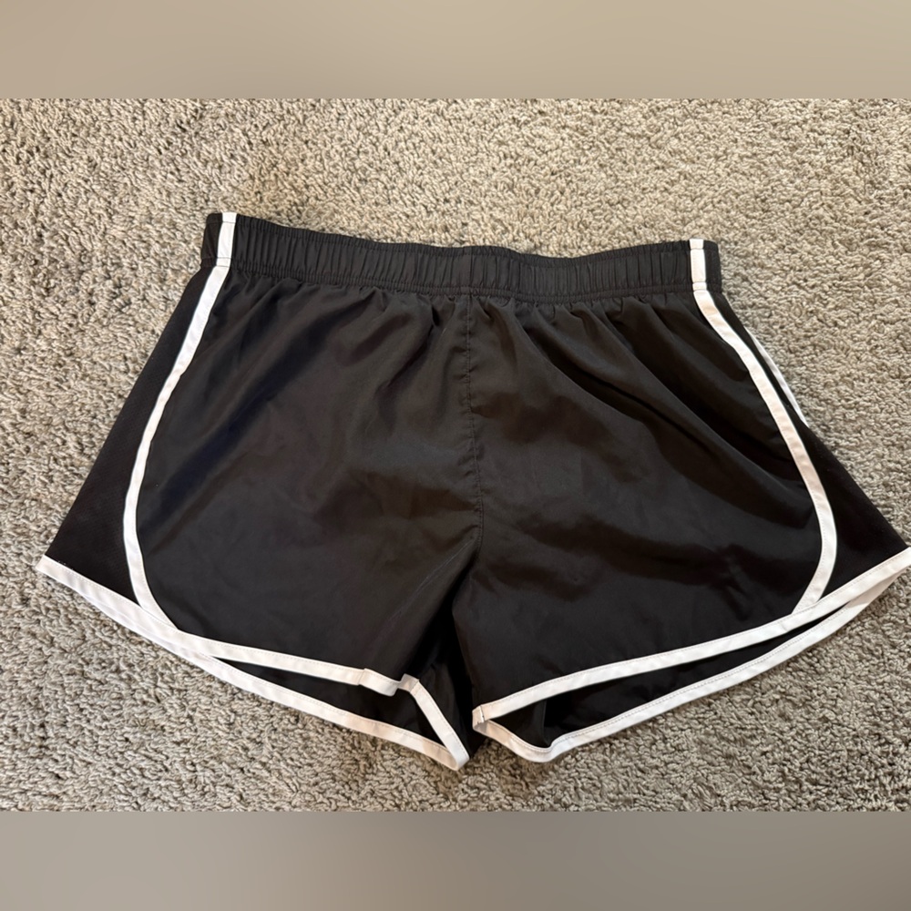 Women's Black and White Athletic Shorts